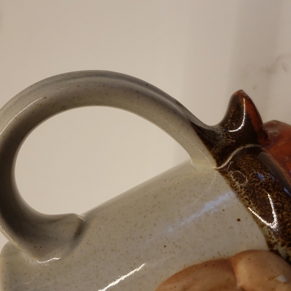 Mug 3D Unbranded Piggy face grey brown terracotta with cup 3.75"h x 3"diam - Picture 7 of 7